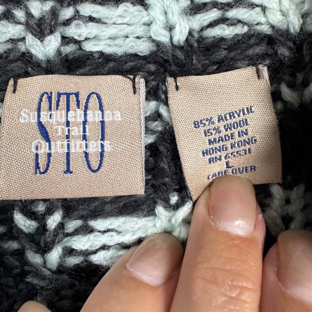 Vintage Susquehanna Trail Outfitters Womens Knit Fair Isle Sweater Size L - Picture 4 of 6